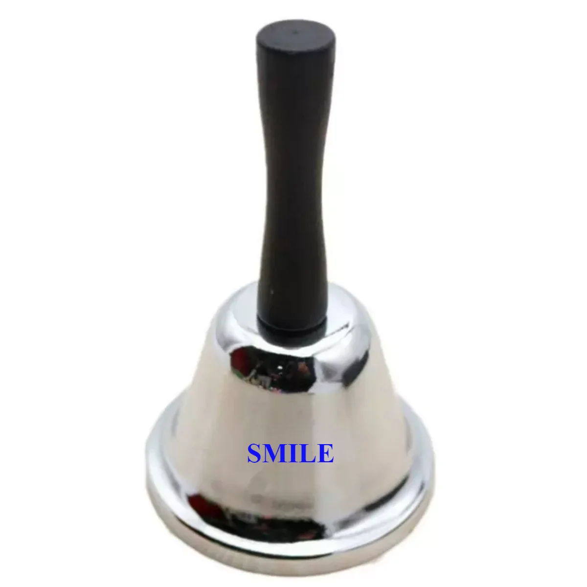 Extra Loud Solid Brass Hand Call Bell with Wooden Handle 