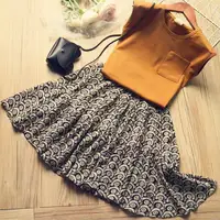 

High fashion kids clothes Sleeveless baby girl clothes 2019 hot summer Chiffon Blouse Vest Tops Skirt 2pcs Outfits