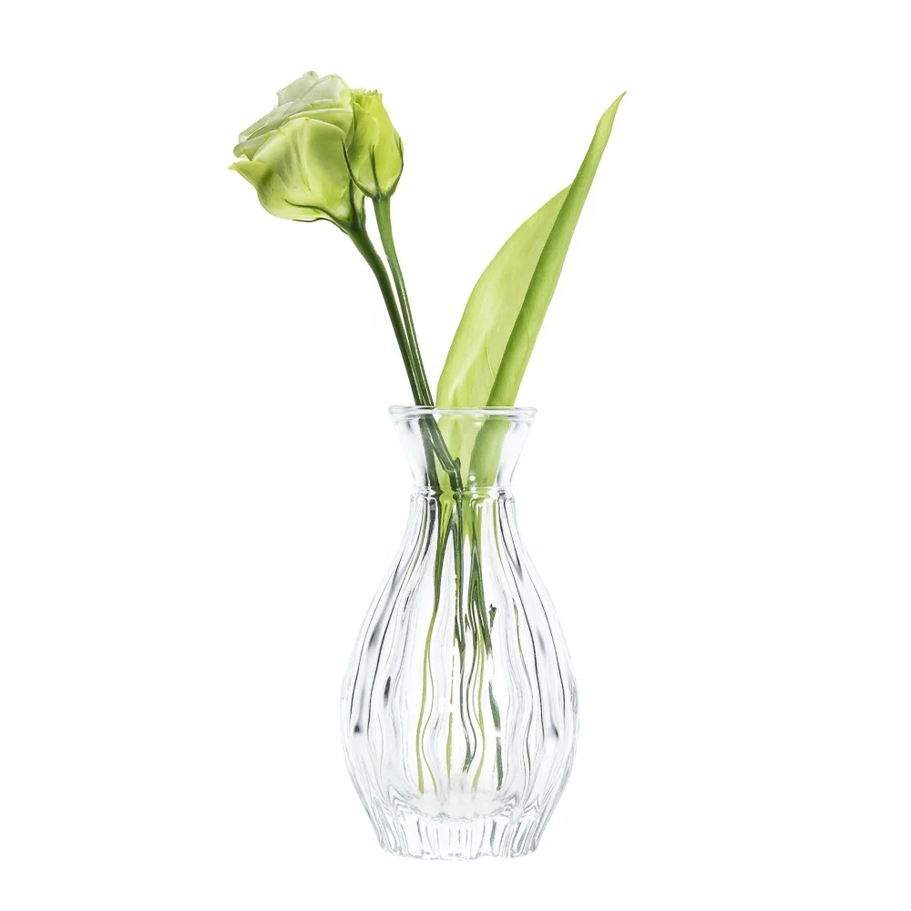 

Wholesale indoor home decorative clear or many color round design glass vase crystal flower vase bottle, Clear transparent