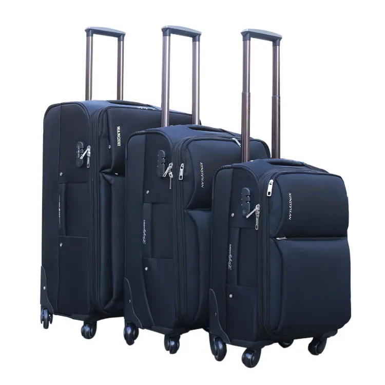 

Best selling travel luggage set oxford fabric luggage bag trolley soft suitcase