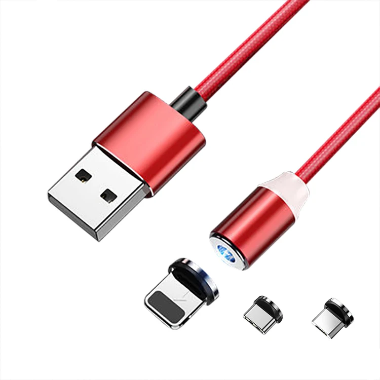 3 in 1 Usb Magnetic Braided Usb Data Magnetic Charging Cable - ANKUX.COM
