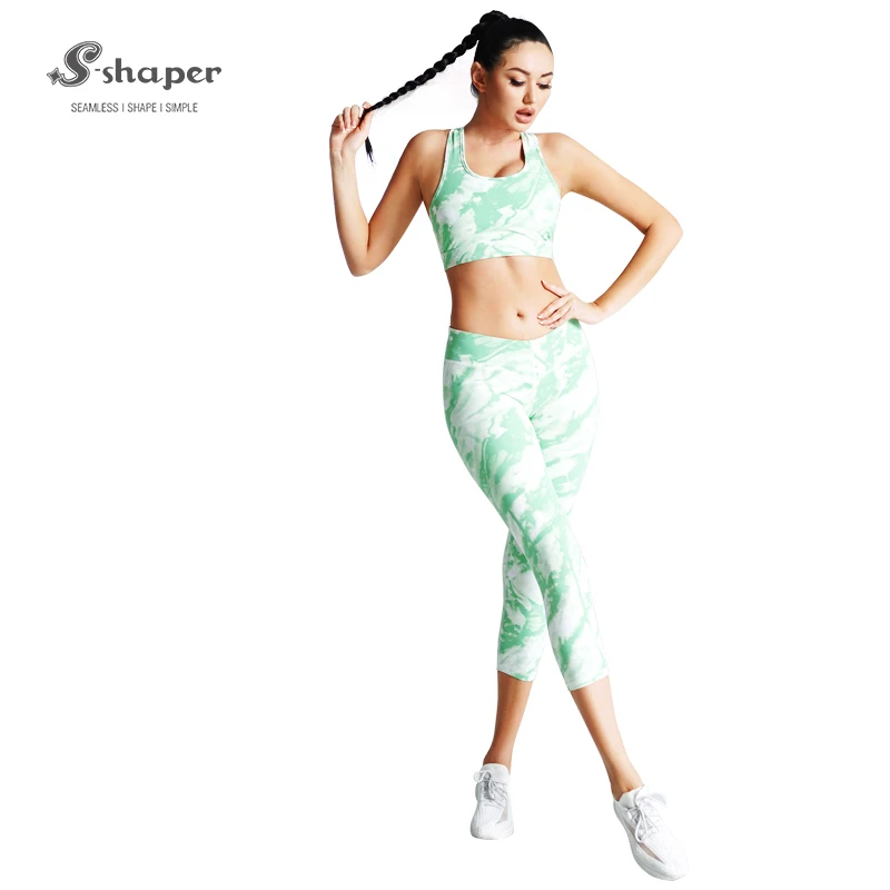 

The new listing high waist yoga sets seamless yoga leggings, Camouflage green