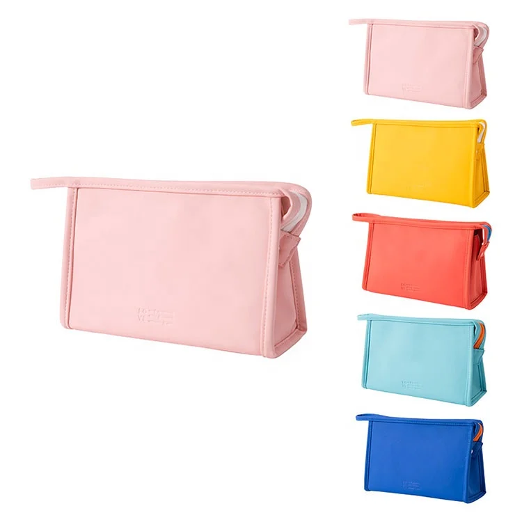 

Colorful Stock Travel PU Leather Cosmetic Bag, Blue,yellow,pink,sky blue ,red