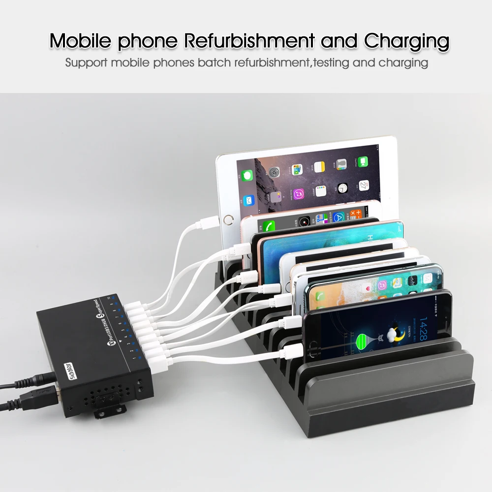 Sipolar 10 Port USB 3.0 Hub - Efficient Charging & Syncing