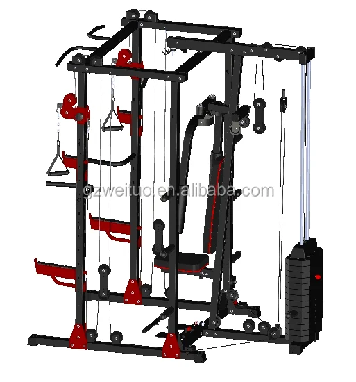 Power Rack Multi Functional Power Rack Dual Pulley Multi Gym Smith Machine 