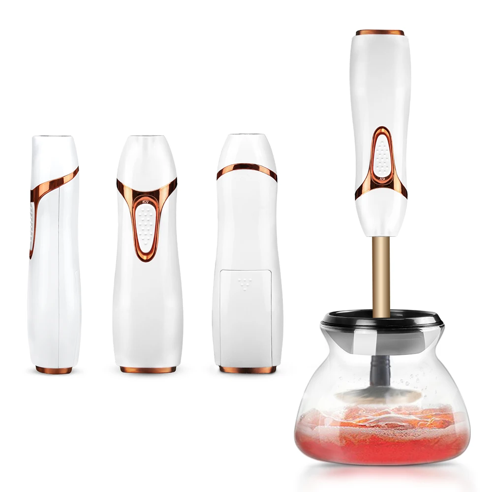 Private label makeup brush set cleaning spinner 10s fast cleaning and drying Electric Makeup brushes cleaner and dryer