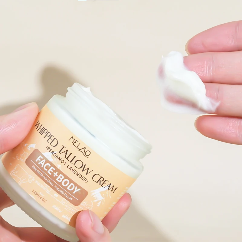 Organic Natural Hydrating Dry Skin Soothing Moisturizing Grass-Fed Beef Tallow Face Cream Balm Beef Tallow for Skin Care