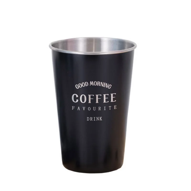 

2021 Stainless Steel Coffee Mug Single Wall Drinking Cup Water Bottles Travel Thermo Copper Plated Mug With Lid