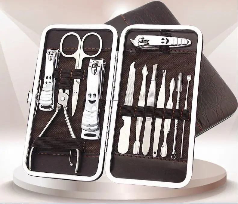 

High quality 12pcs nail kit professional stainless steel manicure set, Ss