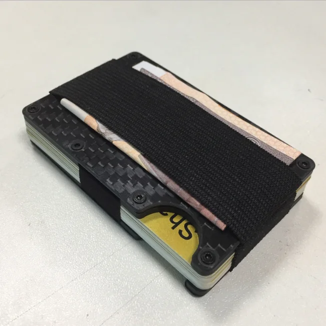 

New Version Slim Carbon Fiber Wallet RFID Blocking Credit Card ID Holder, Customized