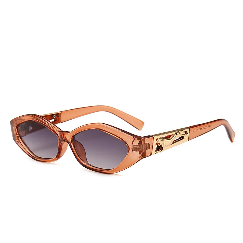 

2022 Hoe selling uv400 vintage sunglasses golden leopard head design sunglasses irregular cat eye sunglasses, Picture shown
