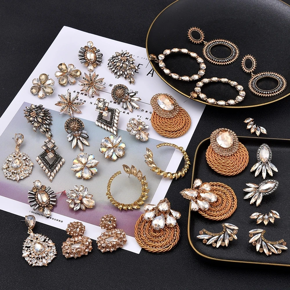

Kaimei For Women Girls Pendientes Christmas Gifts Fashion Statement Boho Accessories Wholesale Champagne Series Vintage Earrings, Many colors fyi
