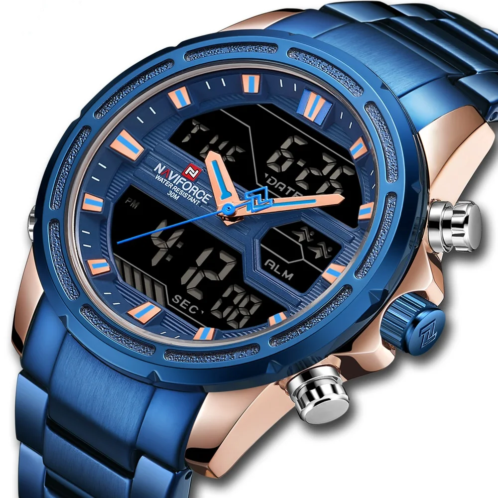 

NAVIFORCE Watch 9138 S New Luxury Male Quartz Hour Date Clock Sports Army Military Watches Men Wrist Digital Relogio Masculino, 5-color