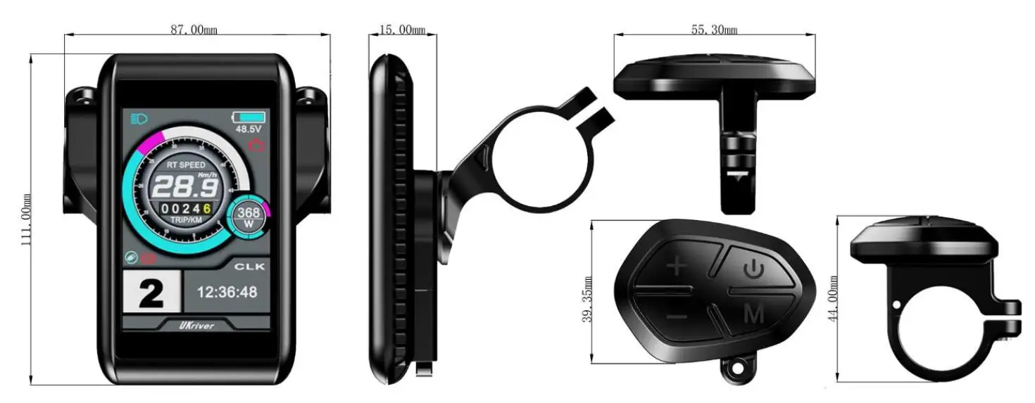 Electric Bicycle Display UKC1 Color Display