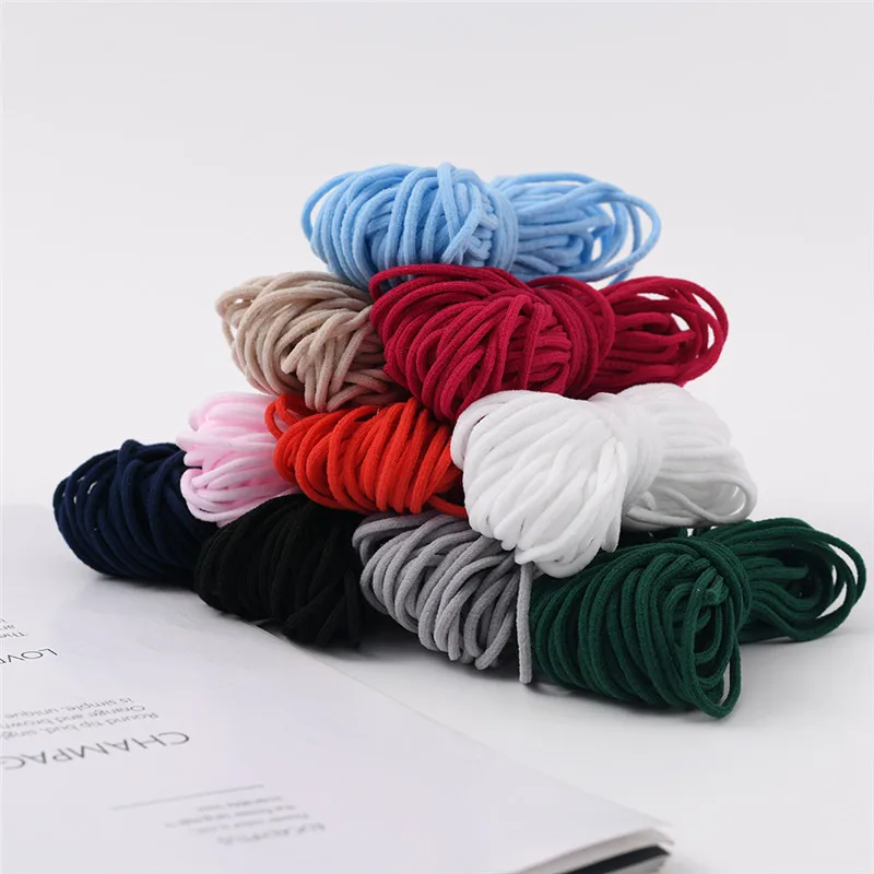 

3/5MM Colorful Elastic Rubber Band String Ear Hanging Rope Round Elastic Band Cord DIY Crafts Sewing Garment