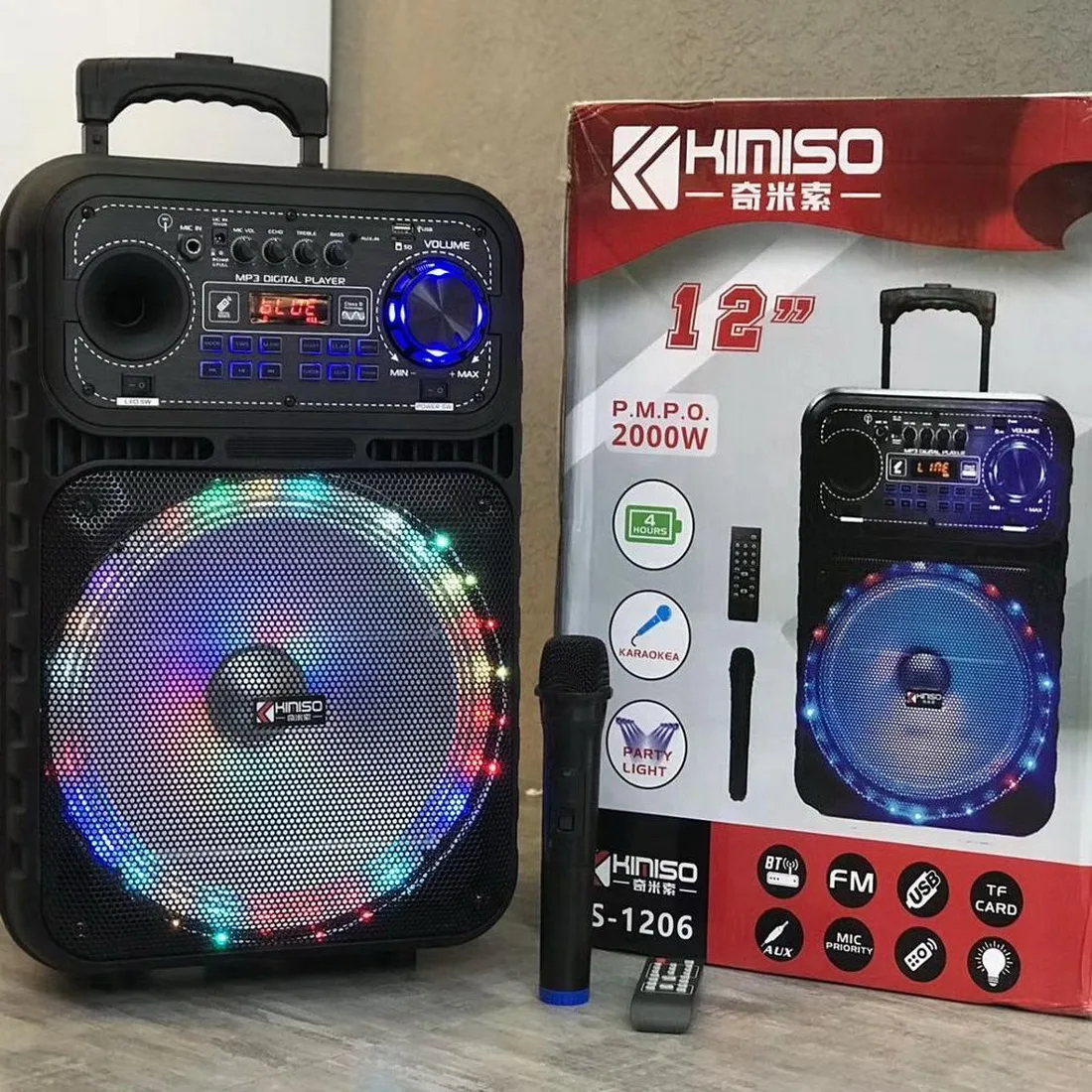 

QS-1206 Good quality 12 inch speaker stereo wireless loudspeaker for ktv