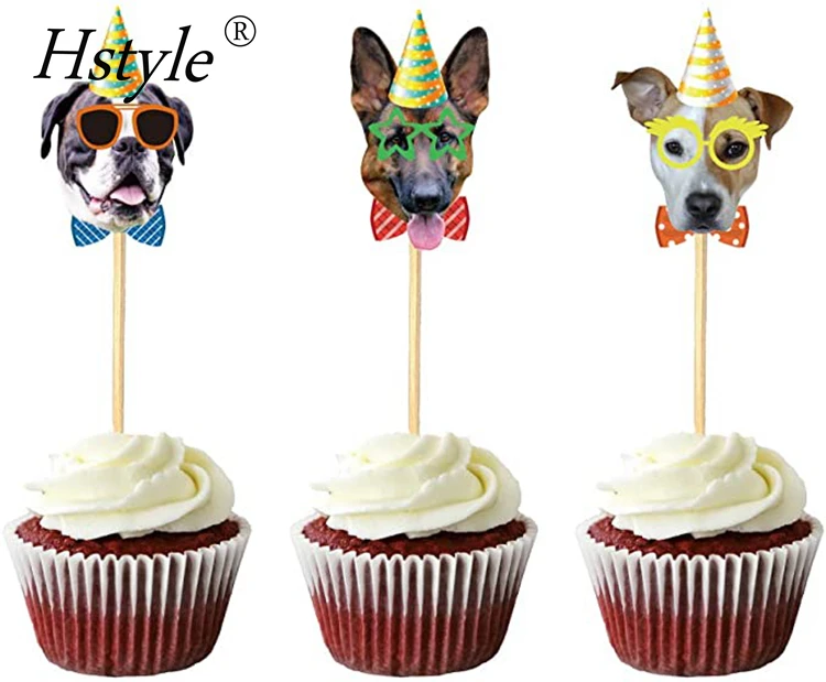 24 English Springer Spaniel Cachorro Cupcake Toppers Cumpleaños Fiesta Comestibles De Papel