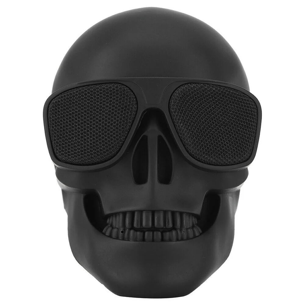 

Wireless Sunglass Skull Shape Speaker Mobile Subwoofer USB Charging, Black