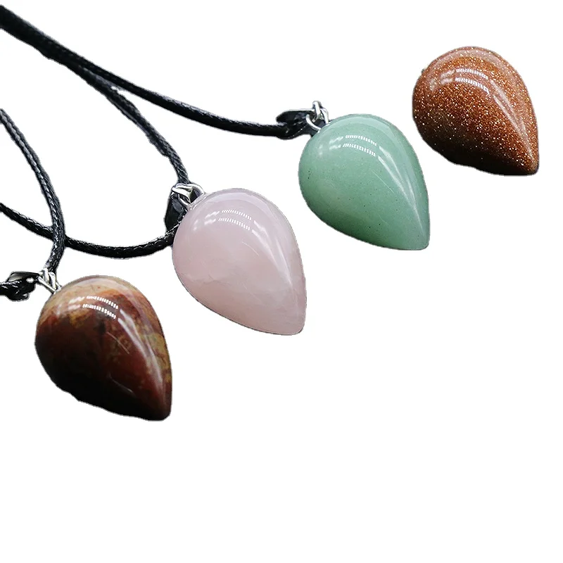 

Hot Selling water drop shape Pendant Necklace Natural Healing Gemstone Pendant