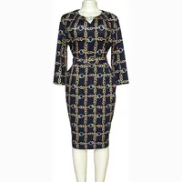 

Wholesale Fat Women Clothing Fashion Apparel Plus Size Long Sleeve Digital Printed Elegant Vintage Casual Ladies Dress