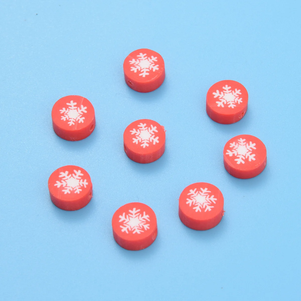 

1000Pcs/Bag Christmas theme fimo diy accessories,handmade polymer clay heishi beads for jewelry making, As pictures
