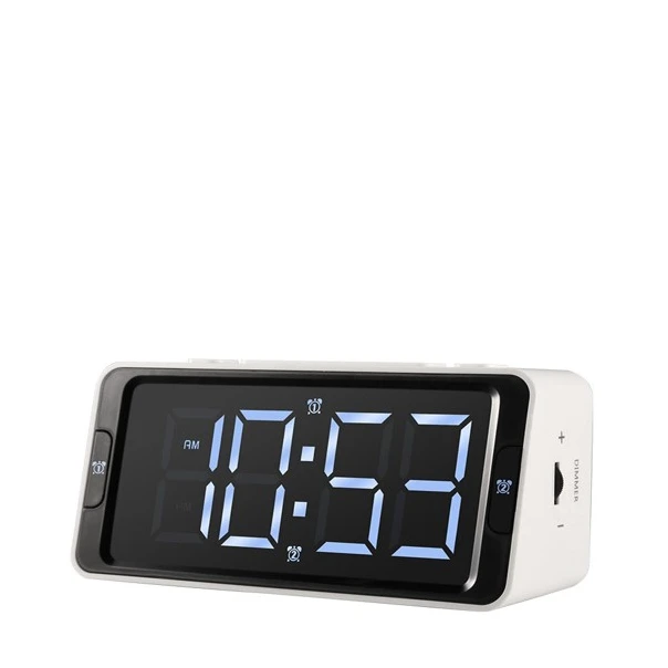 

LED Alarm Clock Digital Suitable For All Kinds Of Scenarios Contracted Wind LED Clock Alarm, White