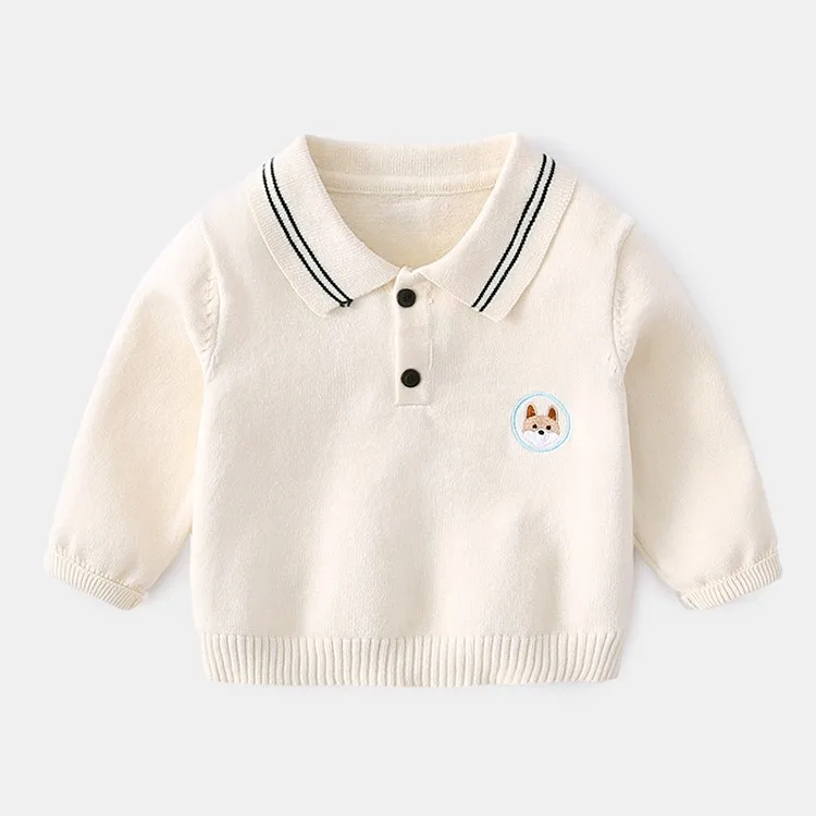 
Cartoon Embroidery kids clothing Knitted Baby Sweater kids clothes winter 