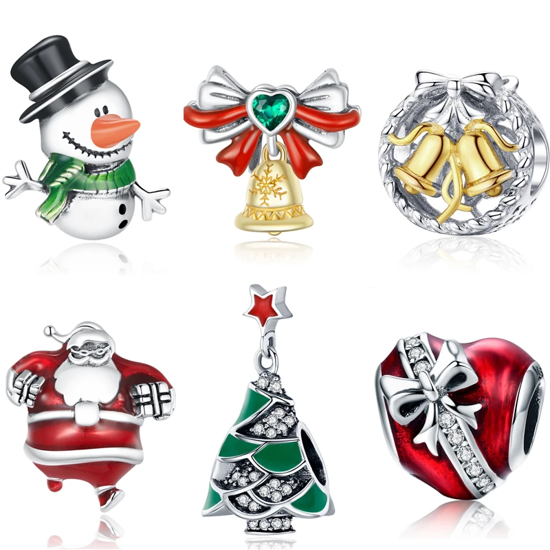 

Hot Sale Festivel Gift Charms 925 Sterling Silver Christmas Charm Jewelry