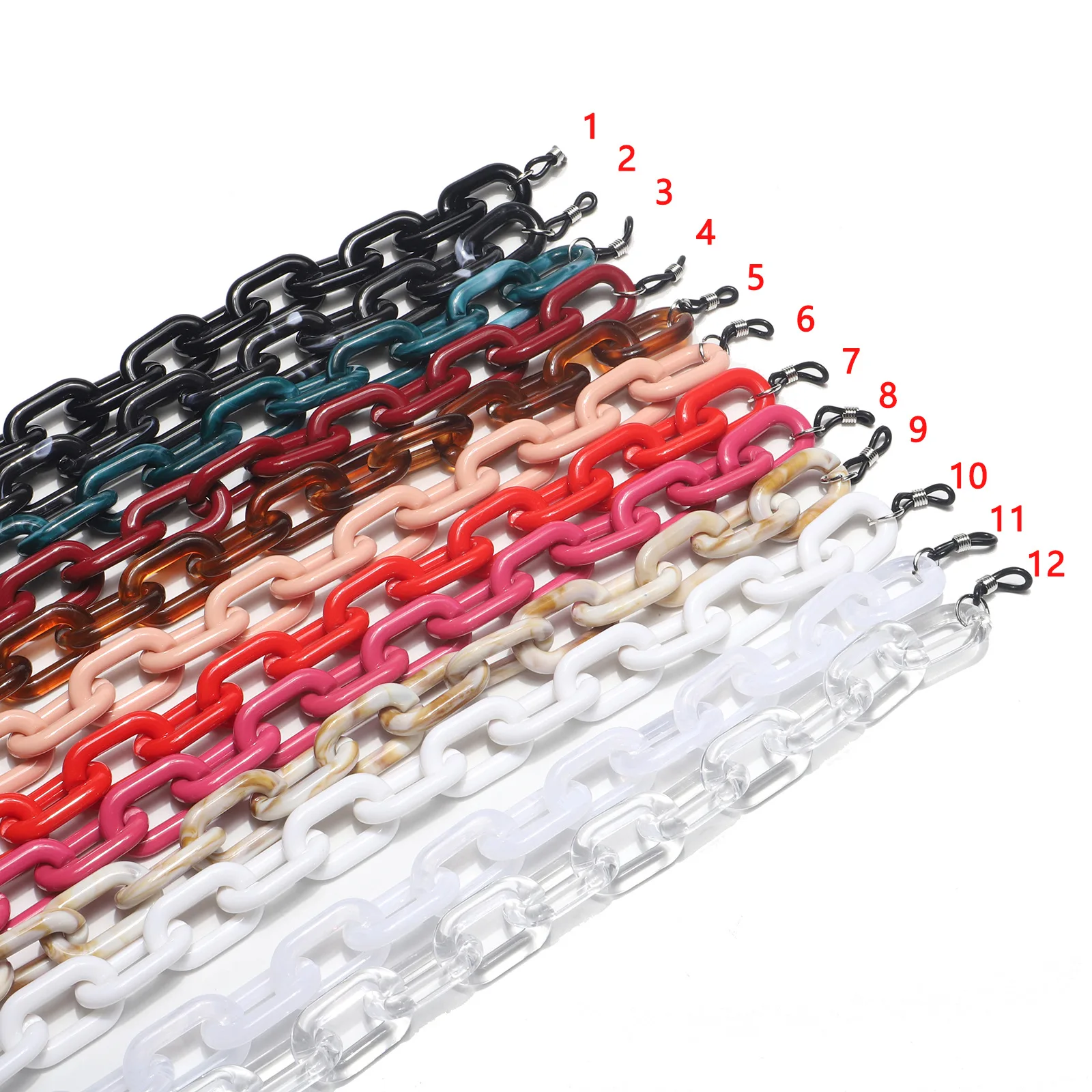 

2020 new trendy plastic chain necklace sunglasses cord eyeglass necklace holder,eyewear strap necklace for holding glasses, As picture