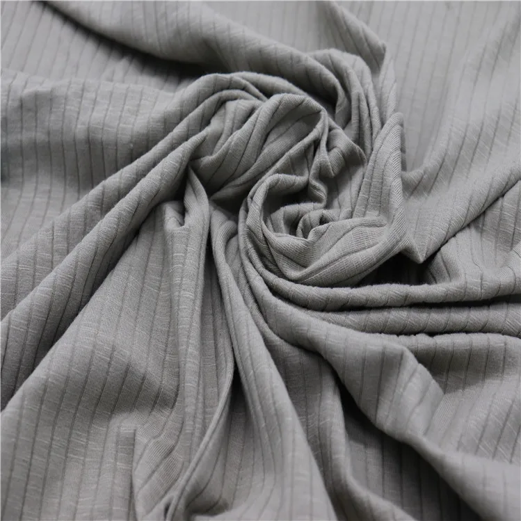 
high quality 90%cotton 10 %spandex dress rib knitted fabric for women dress 