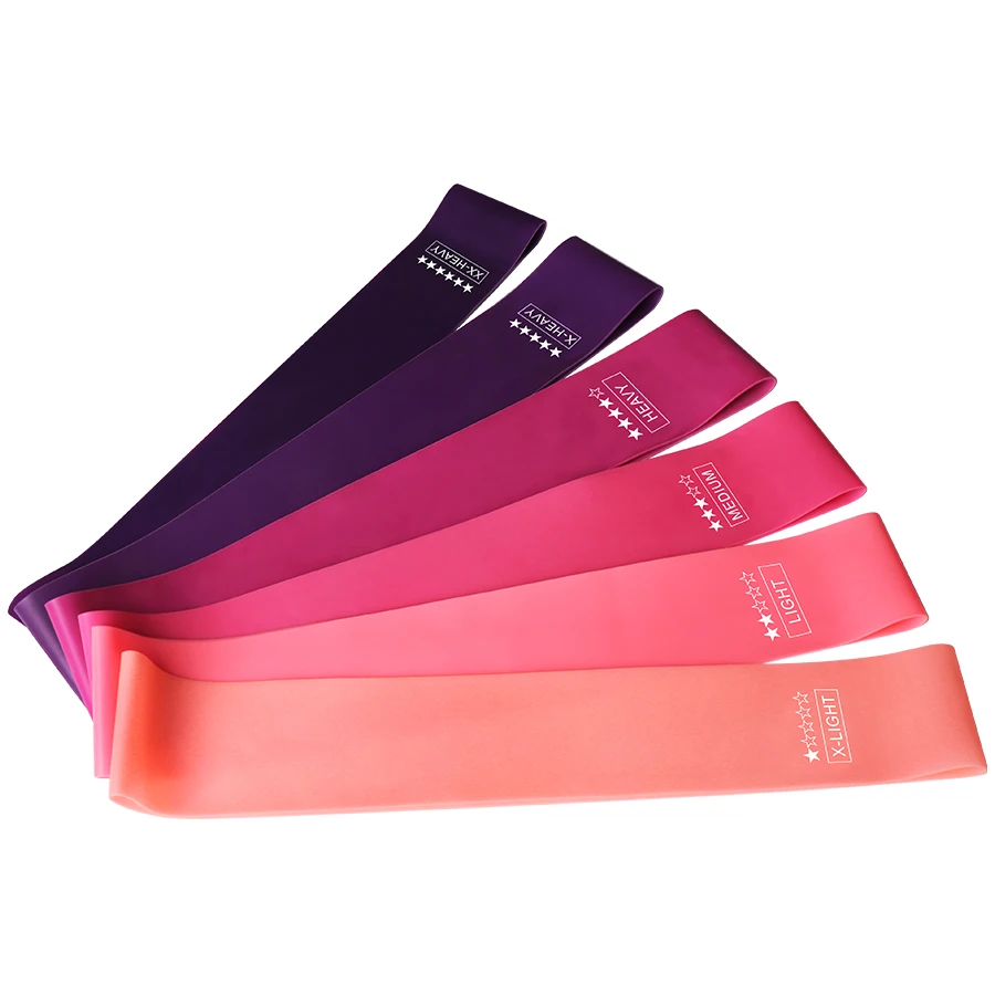 

Gym Sport Custom Printed Logo Yoga Stretch Band Latex Exercise Resistance Fitness Loop Bands, Customized color