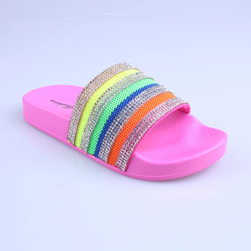 

Hot Selling Comfortable Flat Color Luxury Jelly Slides Slippers Indoor Outdoor Kids Sandals, Pictures shown