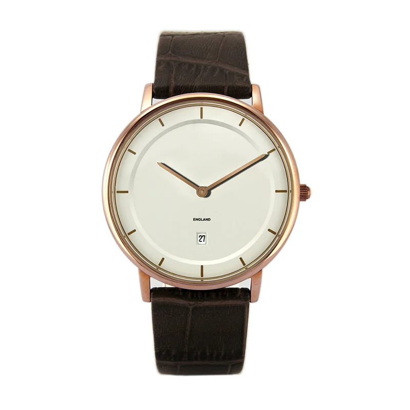 

Luxury Fashion Thin Watch Case Stainless Steel back elegance Curren Minimalist Watch For Men, Black, brown , silver