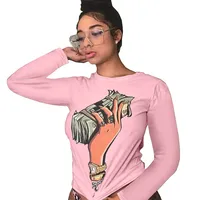 

Women's Tops Print Casual Round Neck Dollar Printed T-shirt