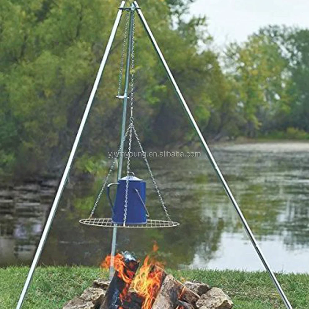 Camping Outdoor Bbq Grill Tripod Cooker(18inch) For Fire Pit Buy