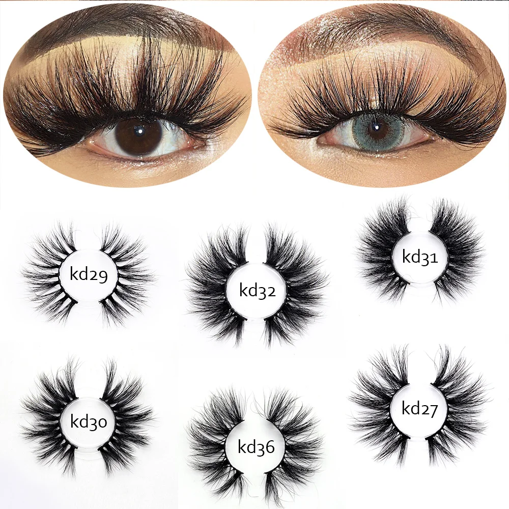 

25mm 3D 100% Mink Eyelash KD-Series Lashes Vendor Wholesale Bulk Custom Packaging Private Label