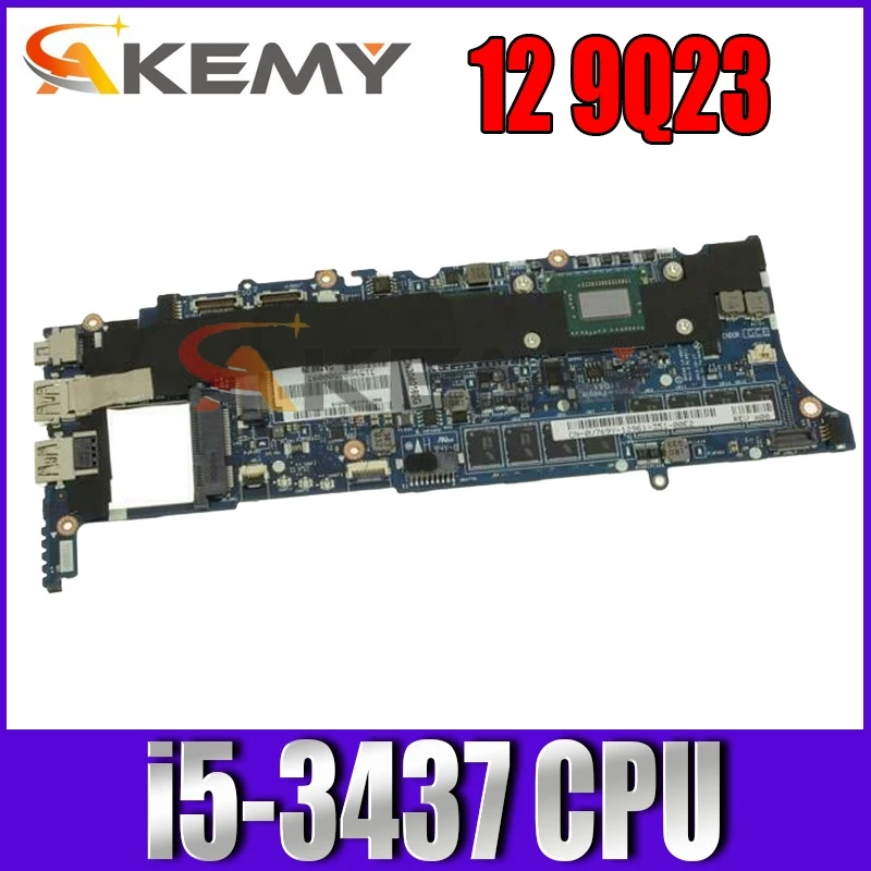 

for XPS 12 XPS12 9Q23 motherboard i5-3437u for dell CN-0741V1 laptop motherboard QAZA0 LA-8821P mainboard working well