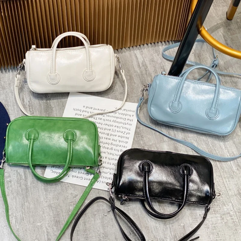 

Fashion Classic Pu Leather Women Boston Shoulder Handbags Designer Purses Luxury Bags