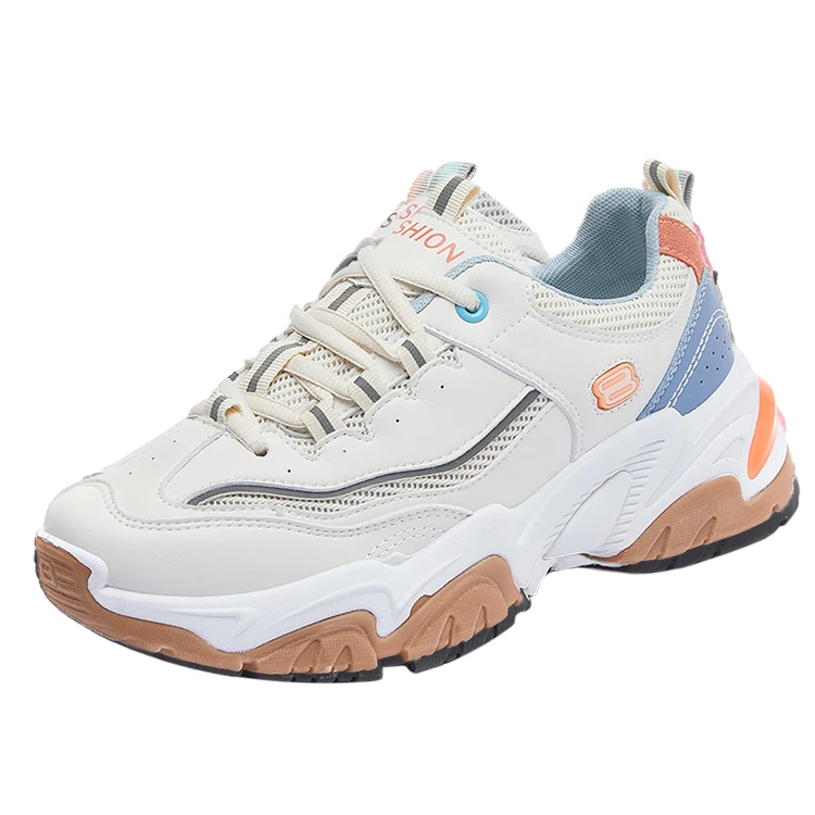 

Top selling cheap casual sports running chunky shoes women girls shoes sneaker ,shoes for women new styles, Beige,grey,pink