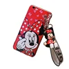 Cartoon Pink Leopard hanging rope doll full-package soft-shell mobile phone shell for apple/OPPO/vivo