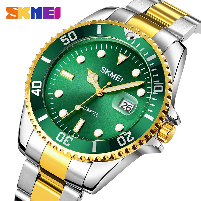 

SKMEI Brand Watch For Man Luxury Fashion Quartz Watches Simple Dial Calendar Display Waterproof Wristwatch Men's Watch Relogio, 8colors for choice