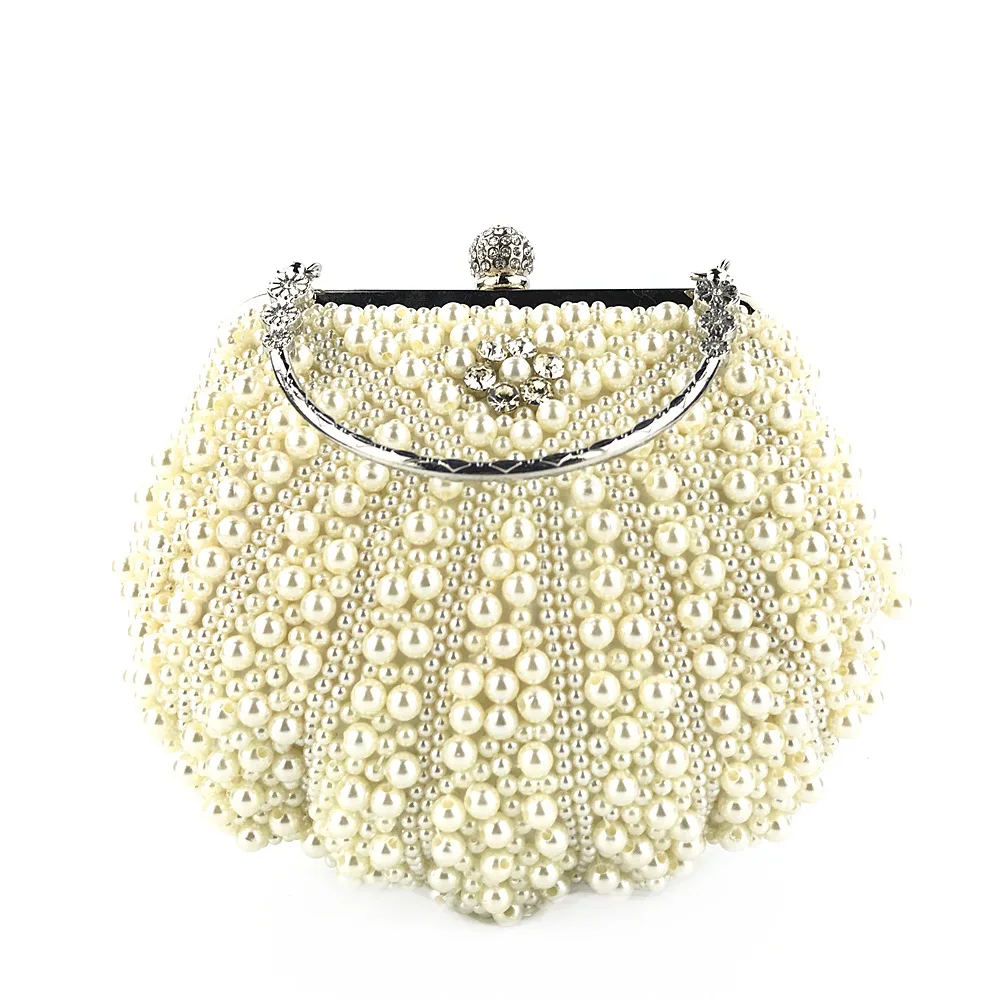 

Luxury Hot Sales Fashion Evening Bag Shell Pearl Bag Diamonds Purses Good Quality Ladies Designer Handbags