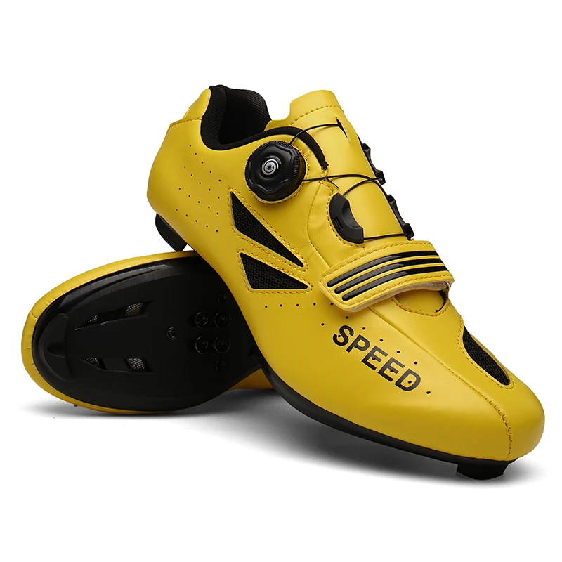 

Road and Mountain Professional Bike Racing Cycling Shoes Men Black Yellow road racing shoes outdoor sport cleat shoes, Black,white,blue,yellow