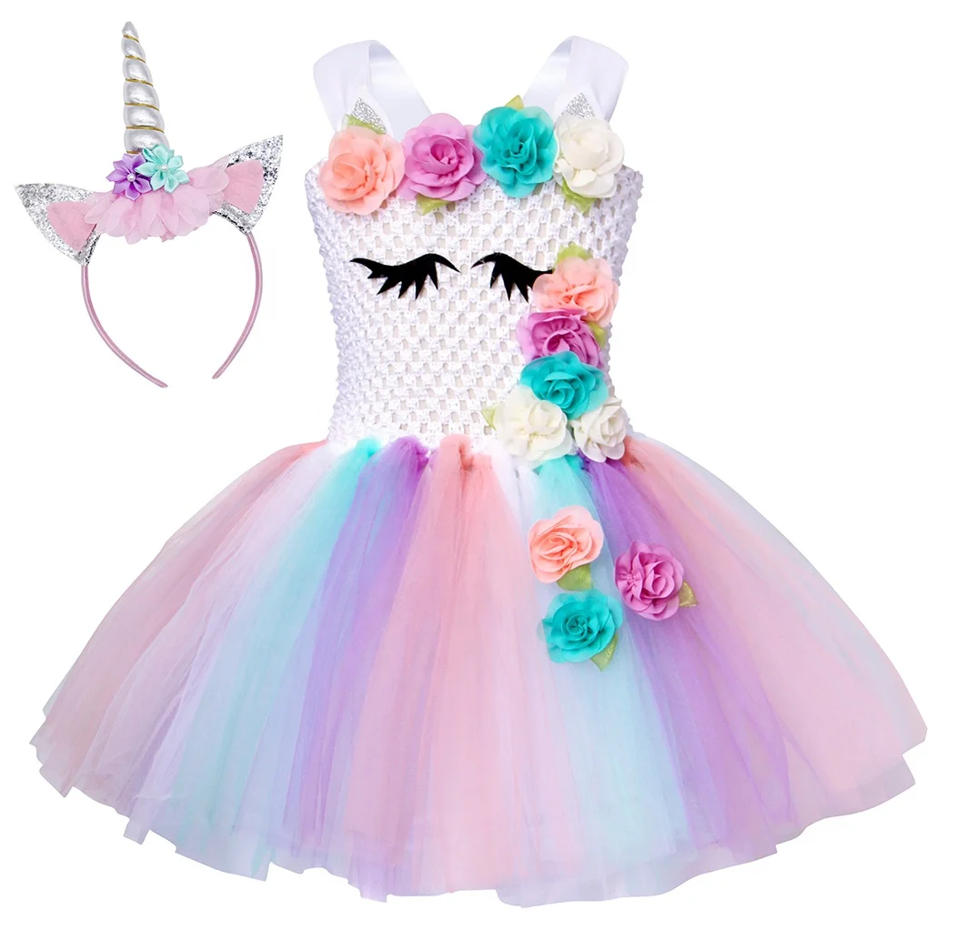 Girls Kids Unicorn Costume Princess Tutu For Little Girls Fancy Unicorn ...