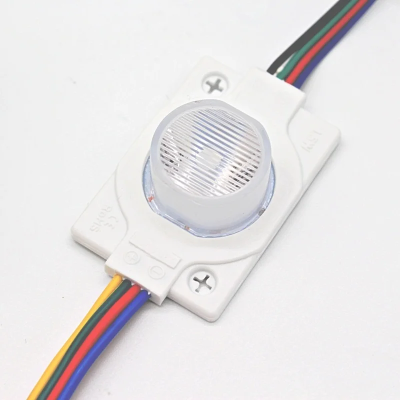 

RGB led module SMD3636 1.5W side light single lens IP65 12V backlight For advertising box outdoor led module RGB