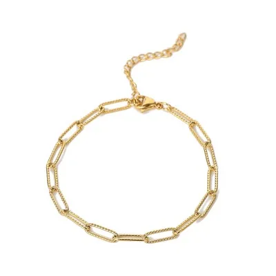

2020 Gold Plating Stainless Steel Bracelets Chain Shape Fashion Charm Bracelets For Women