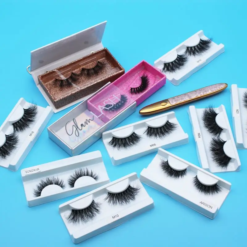 

Boxes Bulk strip 25 mm 3d eyelash backwood packaging 25mm 5d thick faux mink eyelashes, Natural black
