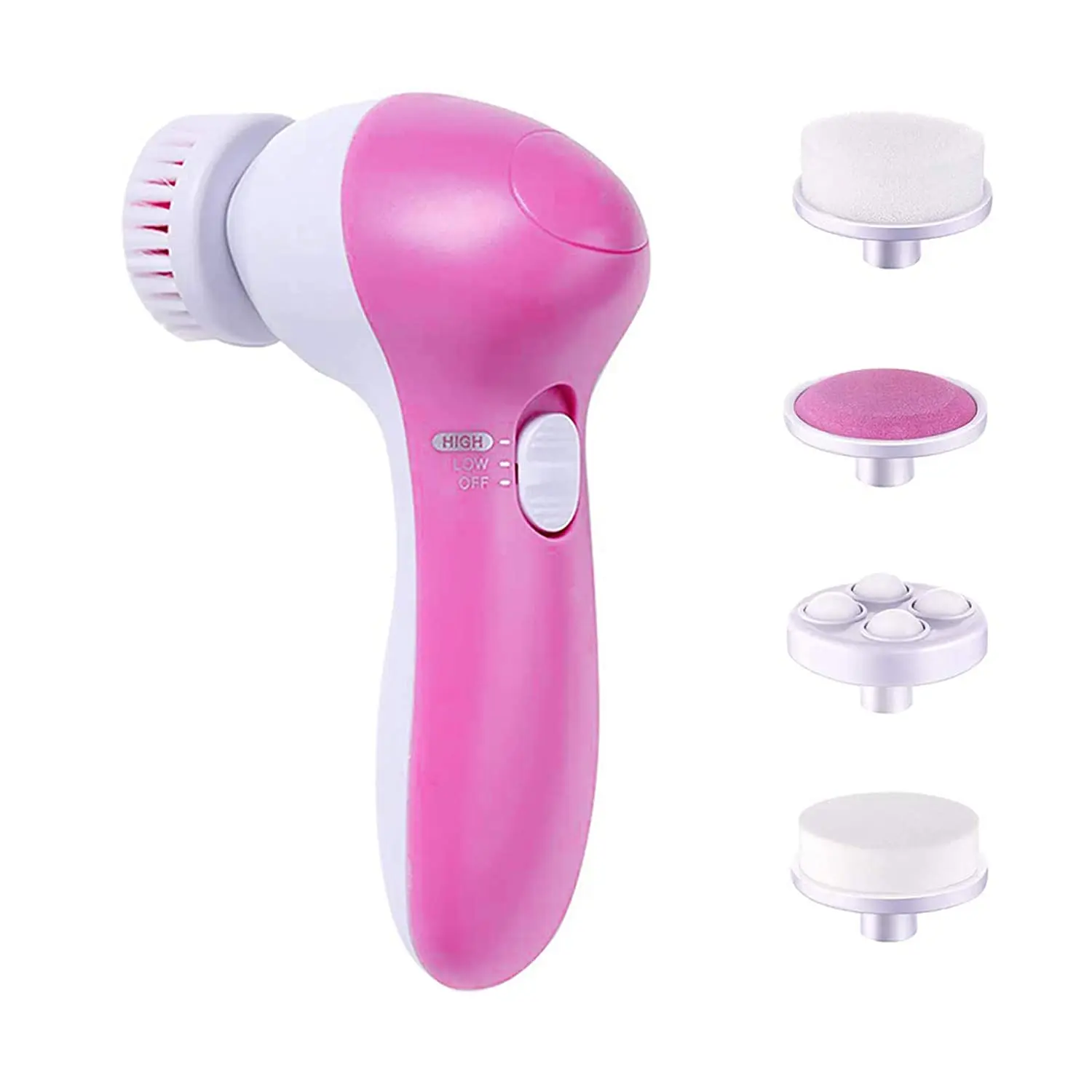 

HOT SALES & Cheaper 5 in 1 Electric Facial Cleansing Brush, Pink