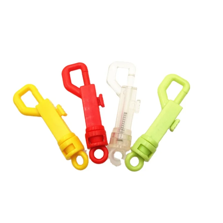 

Wholesale manufacturer plastic swivel snap hook plastic spring hook with key ring, Customized