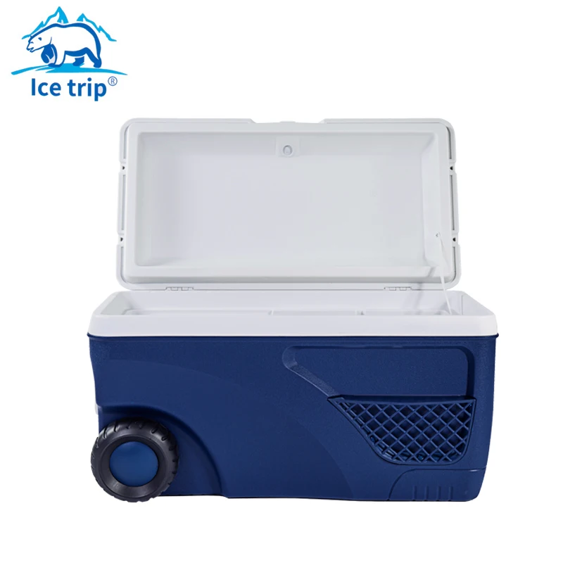 

Keep in cold box 65L insulation rotomolded plastic cooler box for picnic camping food storage, Blue